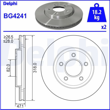 Delphi | Bremsscheibe | BG4241