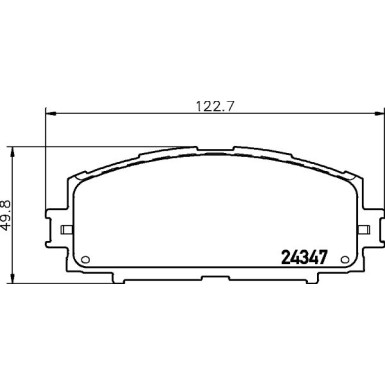 Hella | Bremsbelagsatz, Scheibenbremse | 8DB 355 012-361