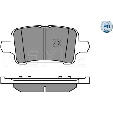 025 221 2917/PD Bremsbelagsatz, Scheibenbremse MEYLE-PD: Advanced performance and design.