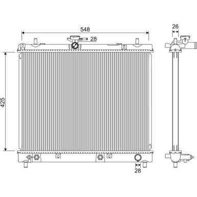 Valeo | Kühler, Motorkühlung | 701346