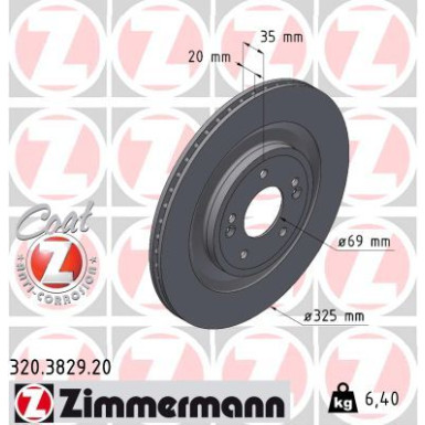 Zimmermann | Bremsscheibe | 320.3829.20