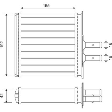 812145 Wärmetauscher, Innenraumheizung