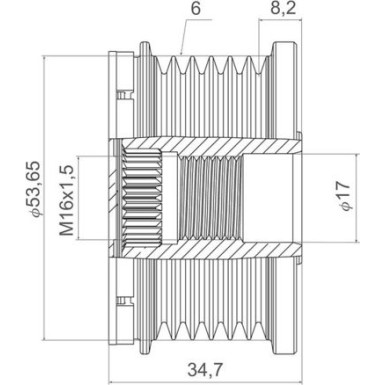 Valeo | Generatorfreilauf | 588452