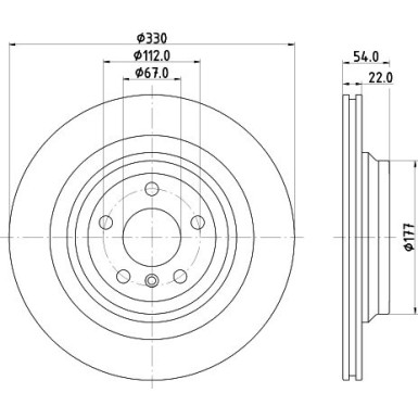Hella | Bremsscheibe | 8DD 355 122-561