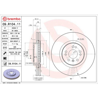 Brembo | Bremsscheibe | 09.R104.11