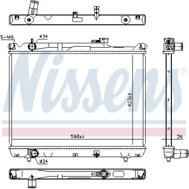 Nissens | Kühler, Motorkühlung | 64206