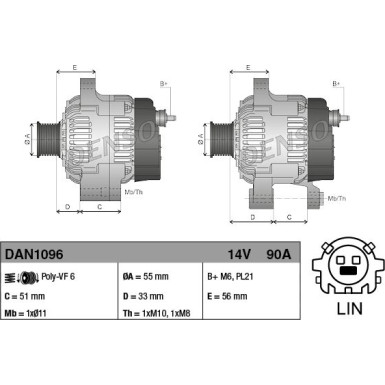 Denso | Generator | DAN1096
