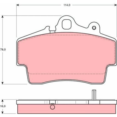 GDB1394 Bremsbelagsatz, Scheibenbremse