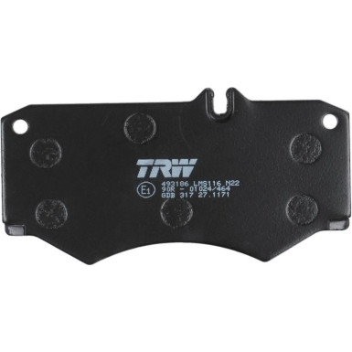 TRW Bremsbelagsatz, Scheibenbremse COTEC GDB317