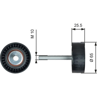 T36772 Umlenk-/Führungsrolle, Keilrippenriemen DriveAlign™