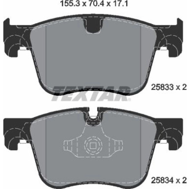 Textar Bremsbelagsatz, Scheibenbremse Q+ 2583301