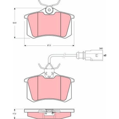 GDB1417 Bremsbelagsatz, Scheibenbremse