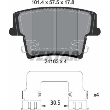 2416303 Bremsbelagsatz, Scheibenbremse Q+