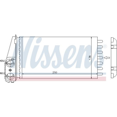 Nissens | Wärmetauscher, Innenraumheizung | 72945