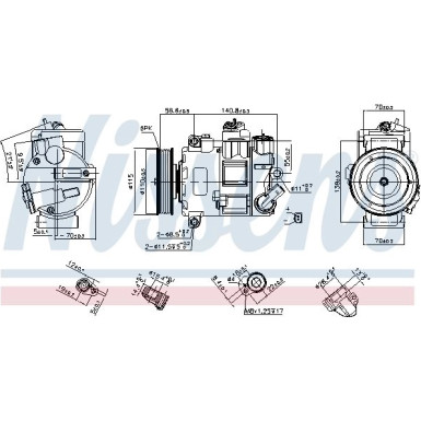 Nissens | Kompressor, Klimaanlage | 890632