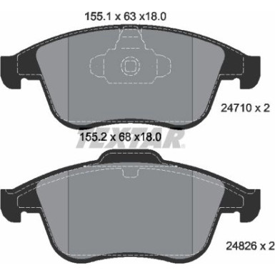 2471001 Bremsbelagsatz, Scheibenbremse Q+