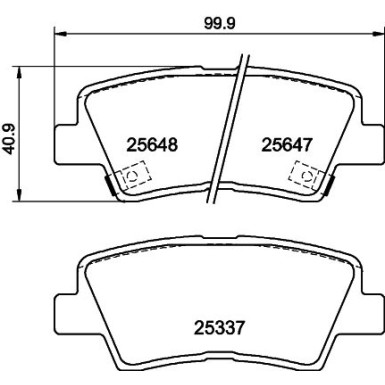 Hella | Bremsbelagsatz, Scheibenbremse | 8DB 355 020-371