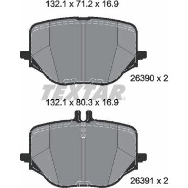 Textar Bremsbelagsatz, Scheibenbremse Q+ 2639001