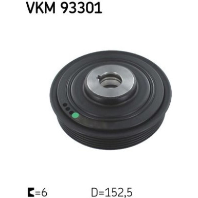 SKF | Riemenscheibe, Kurbelwelle | VKM 93301