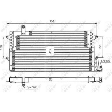 NRF | Kondensator, Klimaanlage | 35534