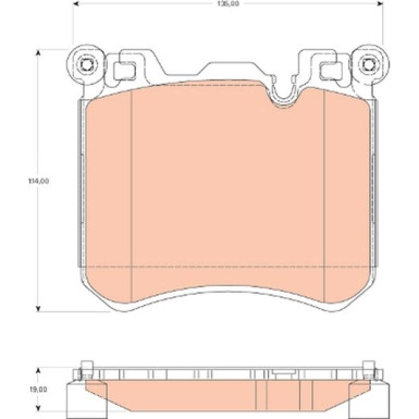 GDB1826 Bremsbelagsatz, Scheibenbremse