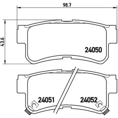 Brembo | Bremsbelagsatz, Scheibenbremse | P 15 009