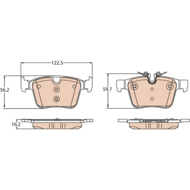 GDB2110 Bremsbelagsatz, Scheibenbremse