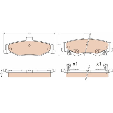 GDB3570 Bremsbelagsatz, Scheibenbremse