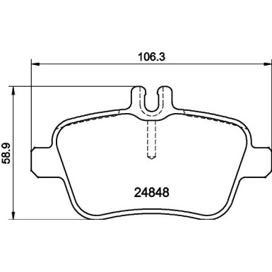 Hella | Bremsbelagsatz, Scheibenbremse | 8DB 355 021-791