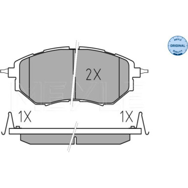 Meyle Bremsbelagsatz, Scheibenbremse MEYLE-ORIGINAL: True to OE 025 242 2218/W