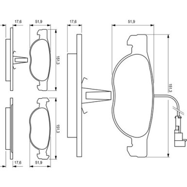 0 986 424 246 Bremsbelagsatz, Scheibenbremse