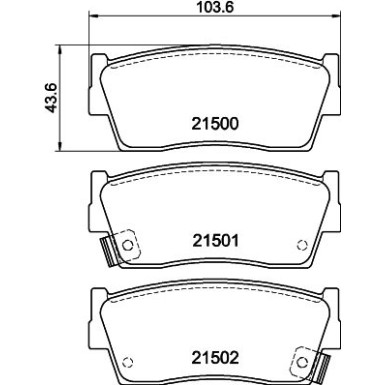 Hella | Bremsbelagsatz, Scheibenbremse | 8DB 355 016-371