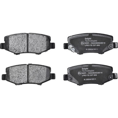 Delphi | Bremsbelagsatz, Scheibenbremse | LP2172