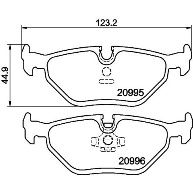 Hella | Bremsbelagsatz, Scheibenbremse | 8DB 355 007-421