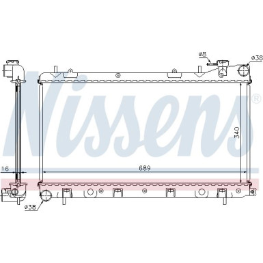 Nissens | Kühler, Motorkühlung | 67704A