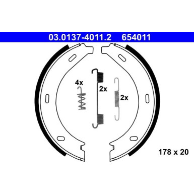 03.0137-4011.2 Bremsbackensatz, Feststellbremse
