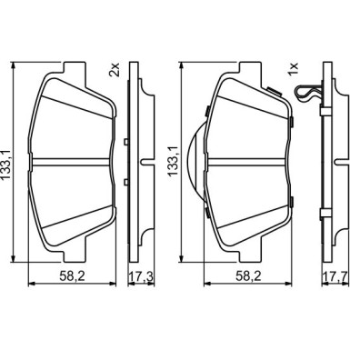 0 986 494 755 Bremsbelagsatz, Scheibenbremse