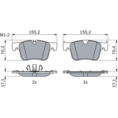 0 986 424 860 Bremsbelagsatz, Scheibenbremse