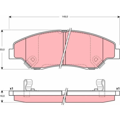 GDB3241 Bremsbelagsatz, Scheibenbremse GDB3241 Bremsbelagsatz, Scheibenbremse
