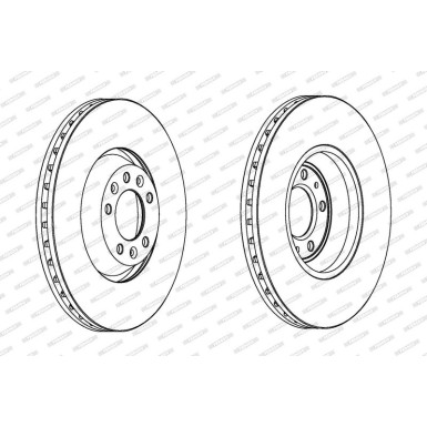Ferodo | Bremsscheibe | DDF1274C-1