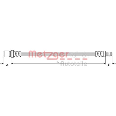 Metzger | Bremsschlauch | 4110805