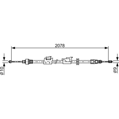 1 987 482 706 Seilzug, Feststellbremse 1 987 482 706 Seilzug, Feststellbremse