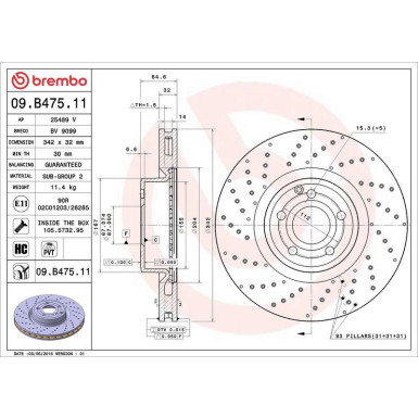 Brembo | Bremsscheibe | 09.B475.11