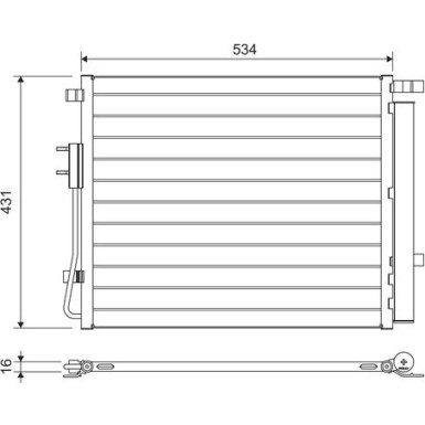 814459 Kondensator, Klimaanlage