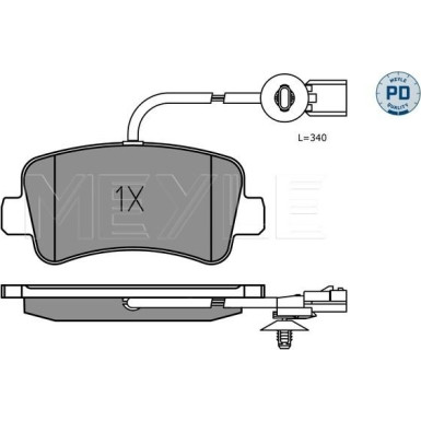 Meyle Bremsbelagsatz, Scheibenbremse MEYLE-PD: Advanced performance and design 025 251 1218/PD