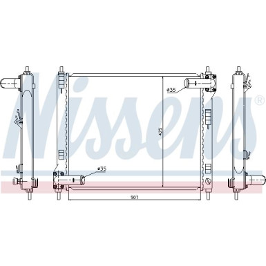 Nissens | Kühler, Motorkühlung | 67370