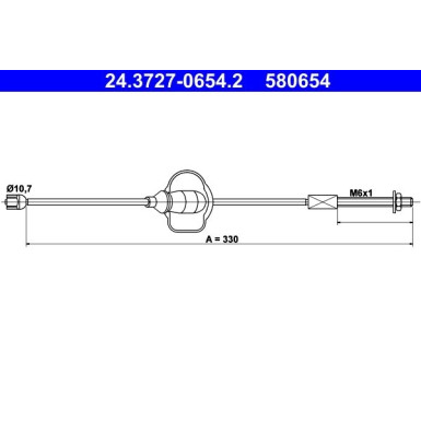 24.3727-0654.2 Seilzug, Feststellbremse 24.3727-0654.2 Seilzug, Feststellbremse