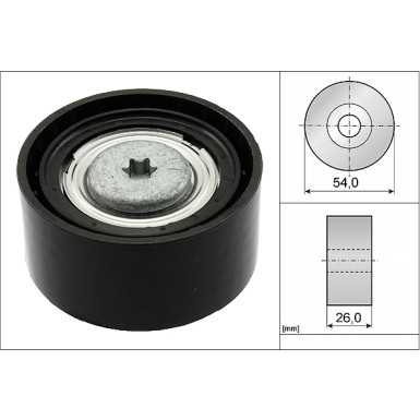 532 0672 10 Umlenk-/Führungsrolle, Keilrippenriemen