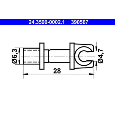 ATE | Halter, Bremsleitung | 24.3590-0002.1