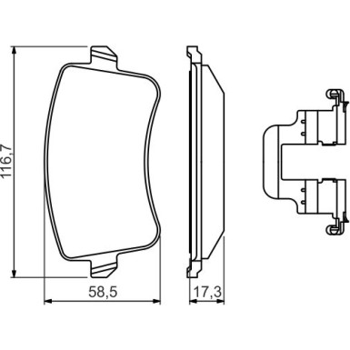 0 986 494 637 Bremsbelagsatz, Scheibenbremse